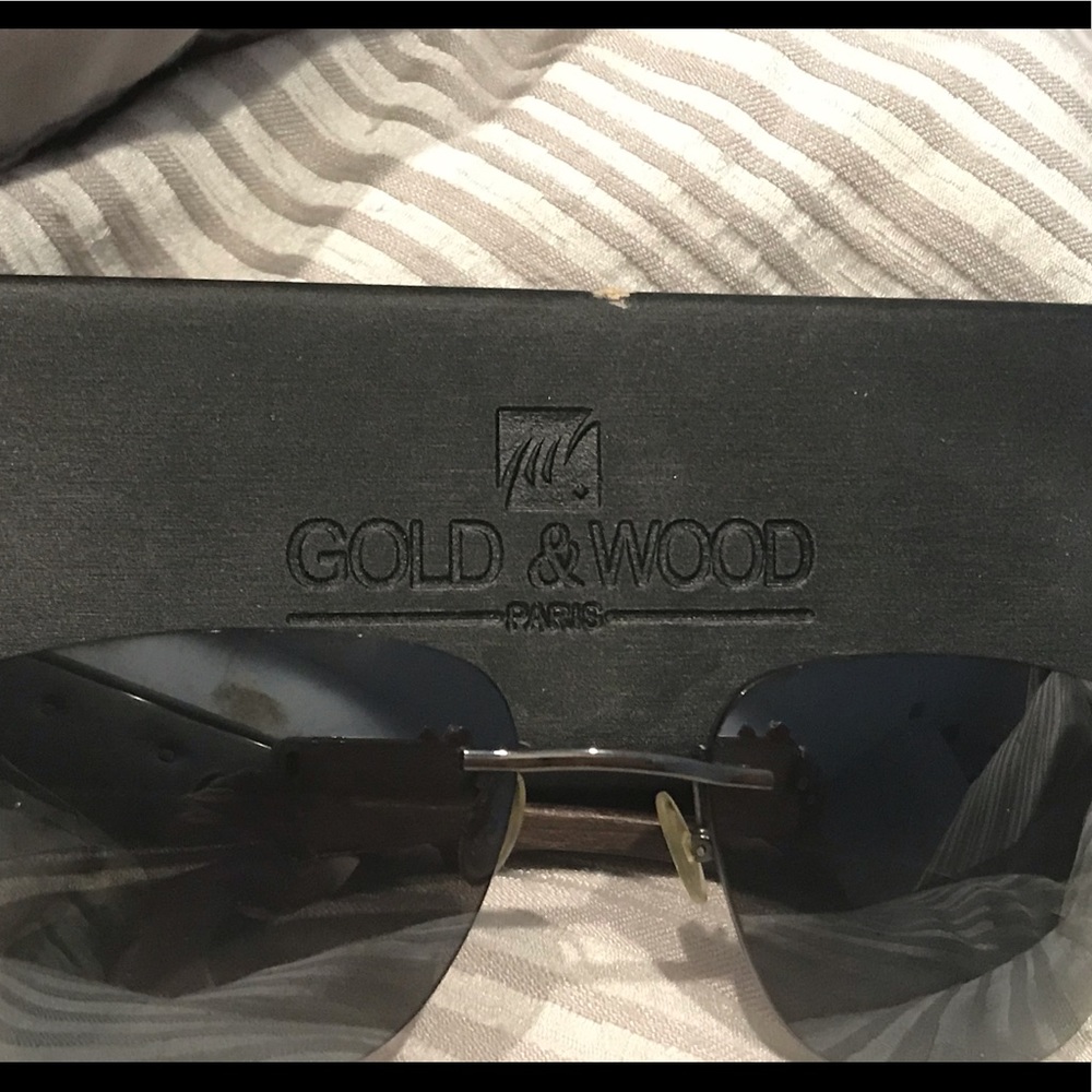 Gold & wood sunglasses